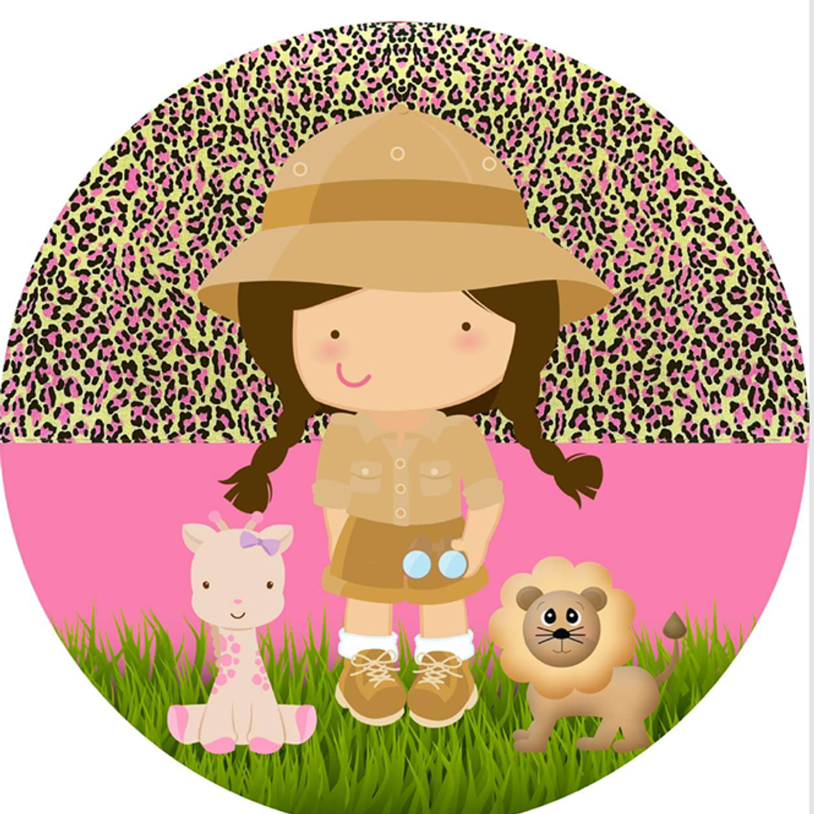 Arquivo Painel Redondo Painel Safari Menina 1