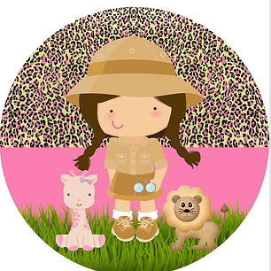 Arquivo Painel Redondo Painel Safari Menina