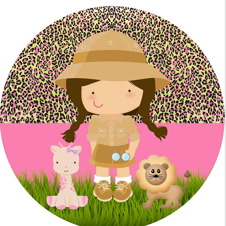 Arquivo Painel Redondo Painel Safari Menina 1