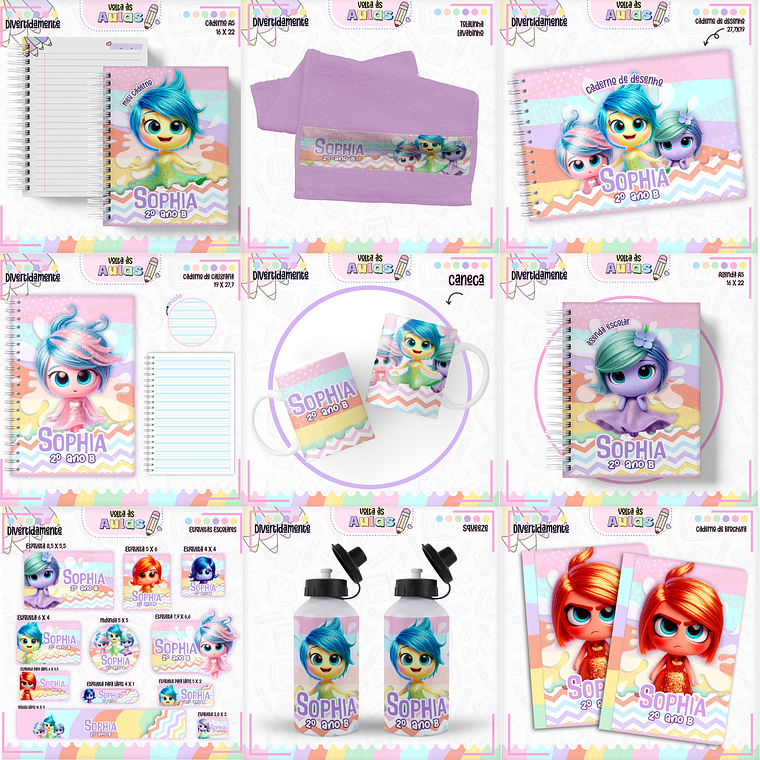 Arquivo Encadernação Kit Escolar - Divetidamente 1