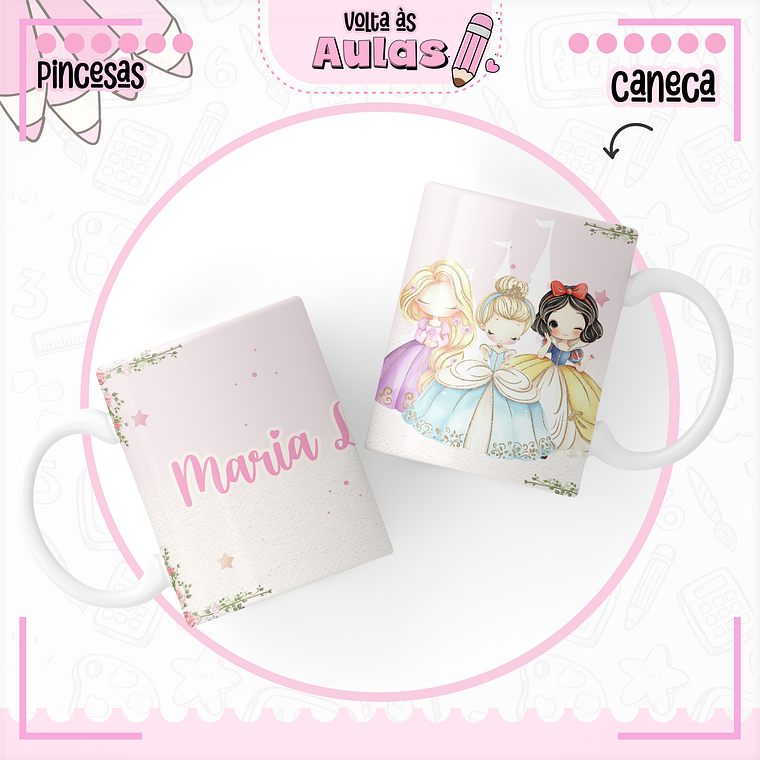 Arquivo Encadernação Kit Escolar - Princesas Disney  2