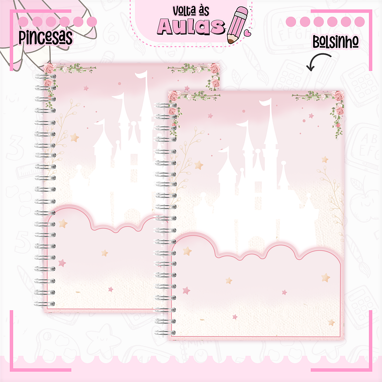 Arquivo Encadernação Kit Escolar - Princesas Disney  11
