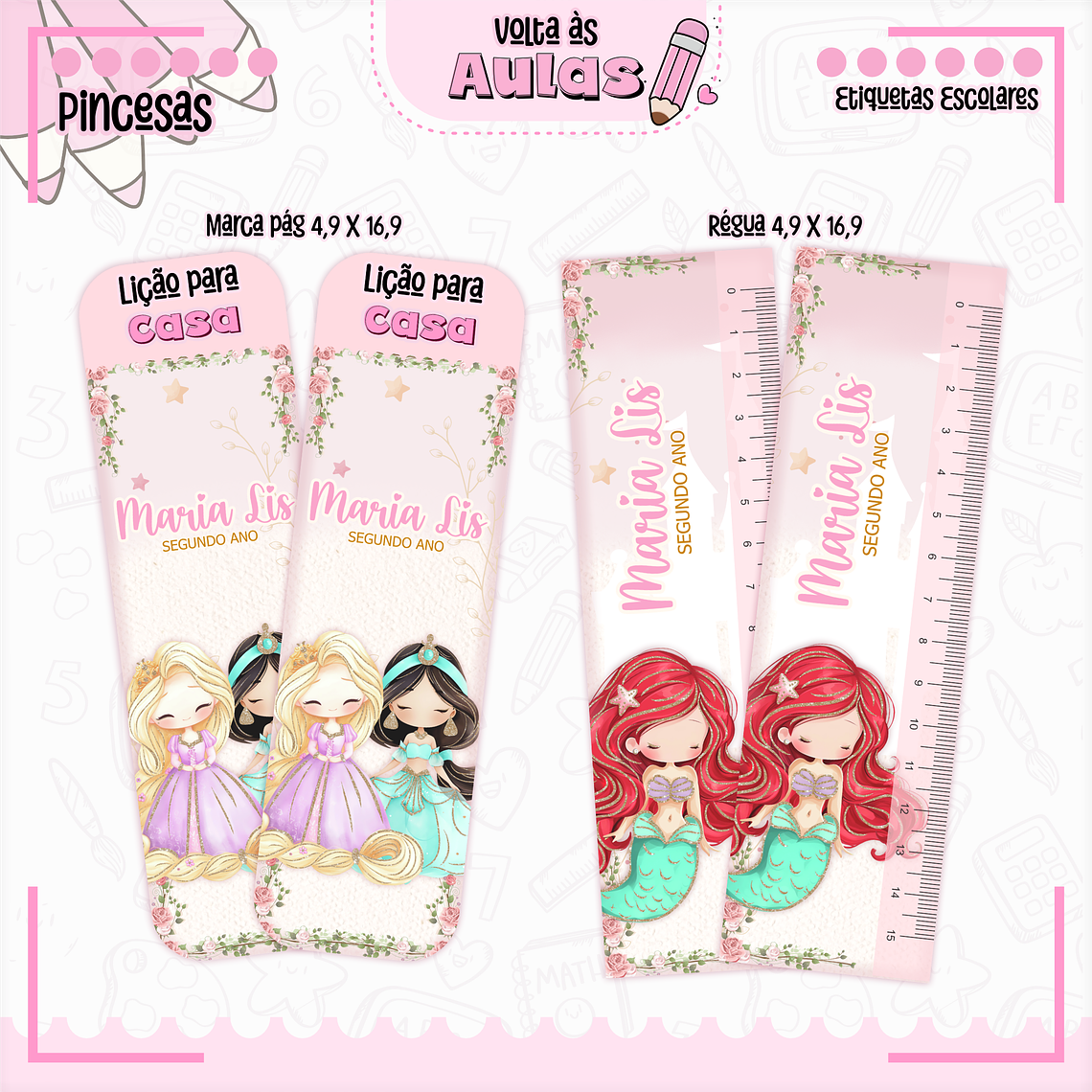 Arquivo Encadernação Kit Escolar - Princesas Disney  12