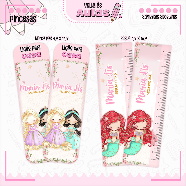 Arquivo Encadernação Kit Escolar - Princesas Disney  12