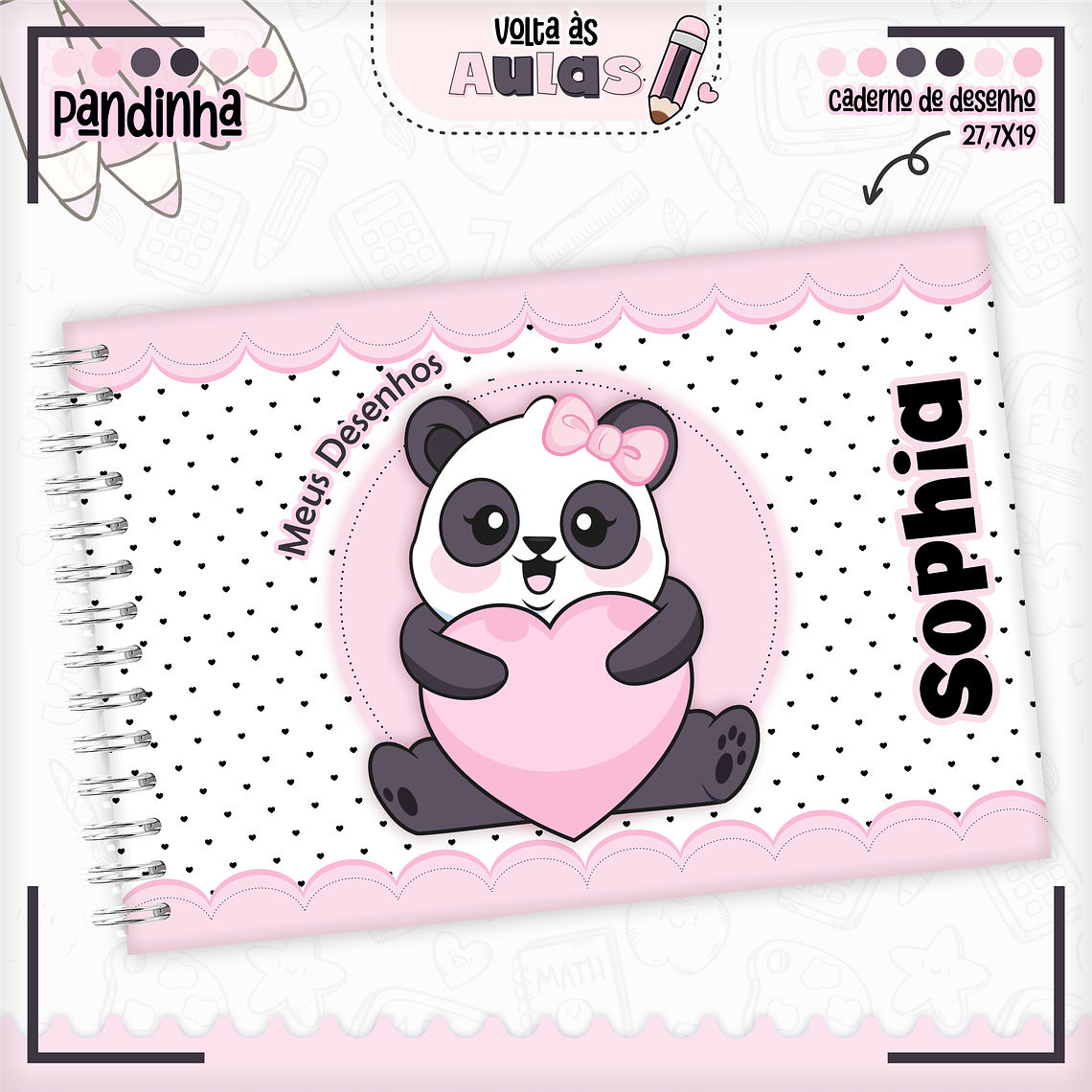 Arquivo Encadernação Kit Escolar - Pandinha 4