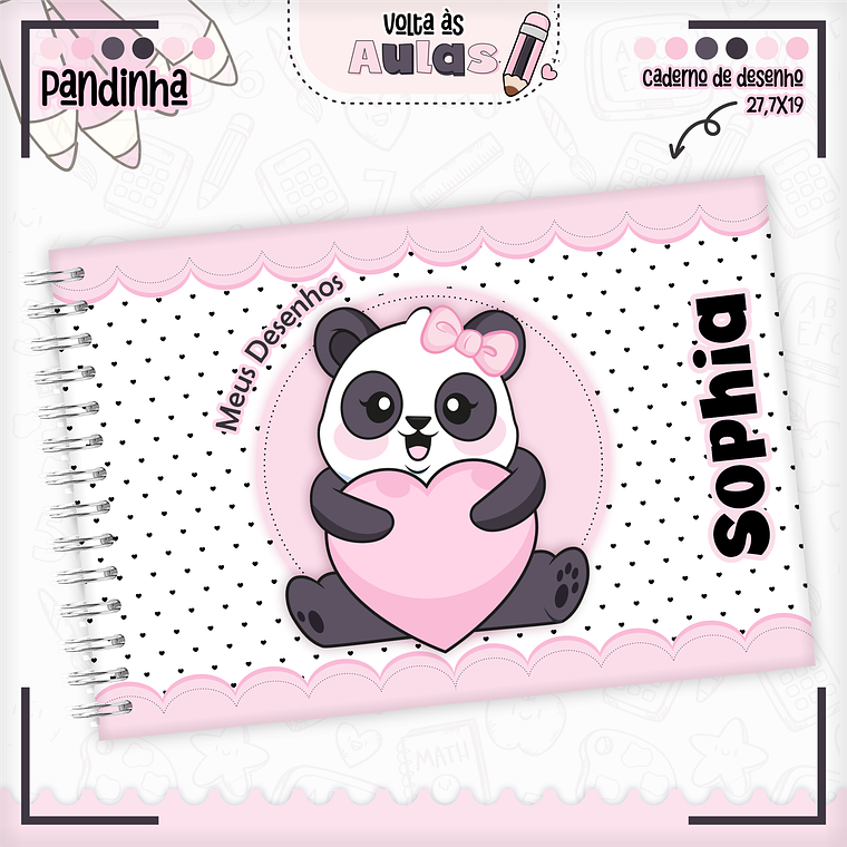 Arquivo Encadernação Kit Escolar - Pandinha 4