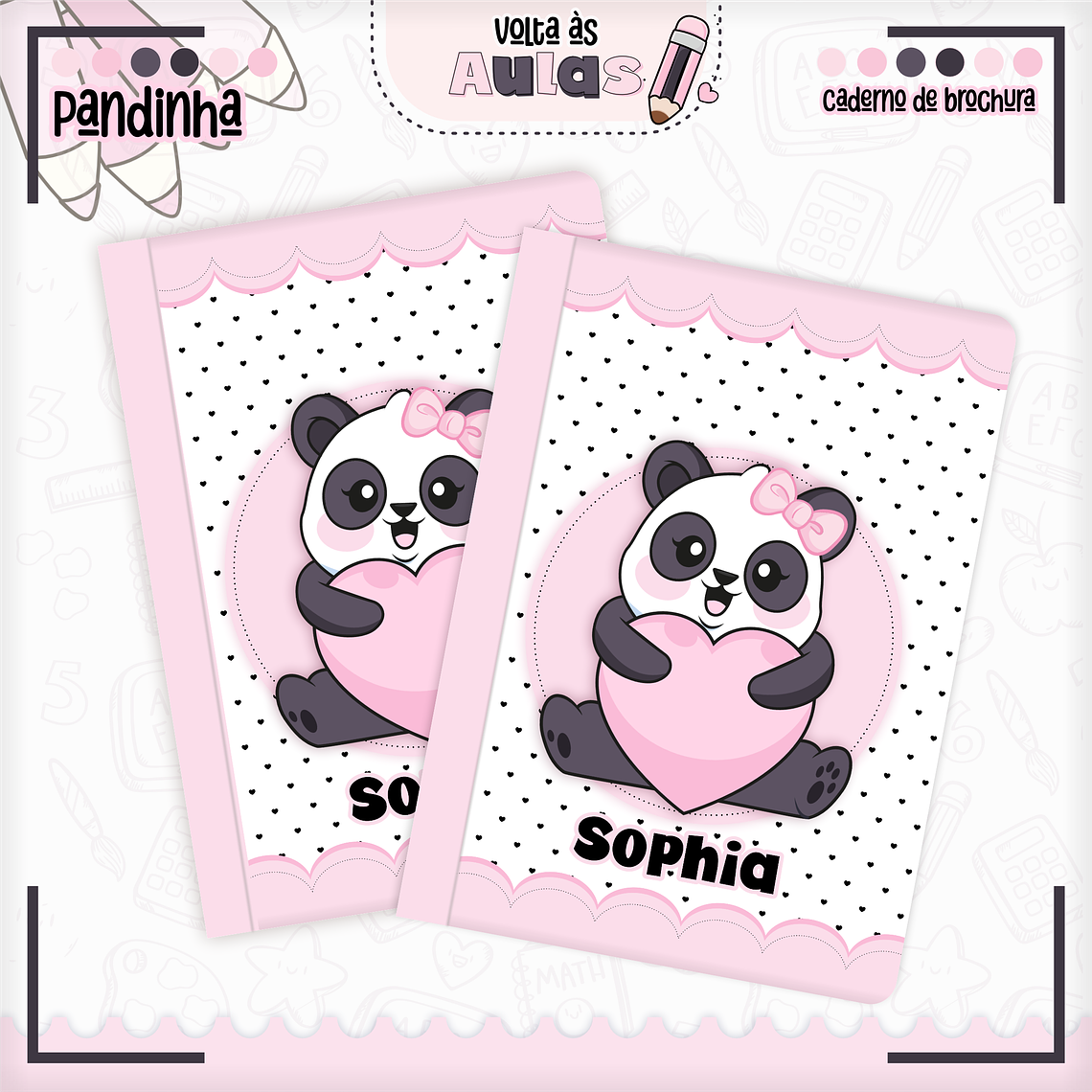 Arquivo Encadernação Kit Escolar - Pandinha 7
