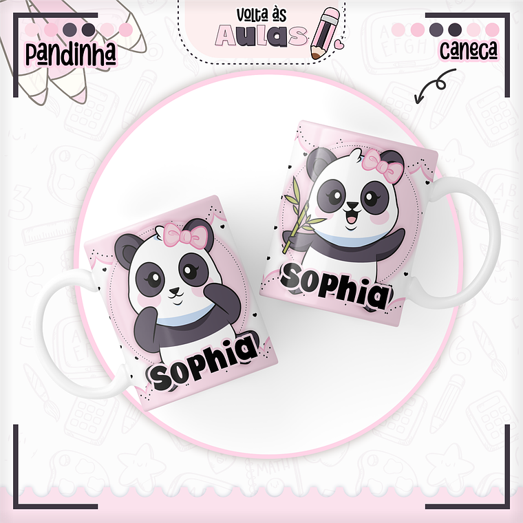 Arquivo Encadernação Kit Escolar - Pandinha 11