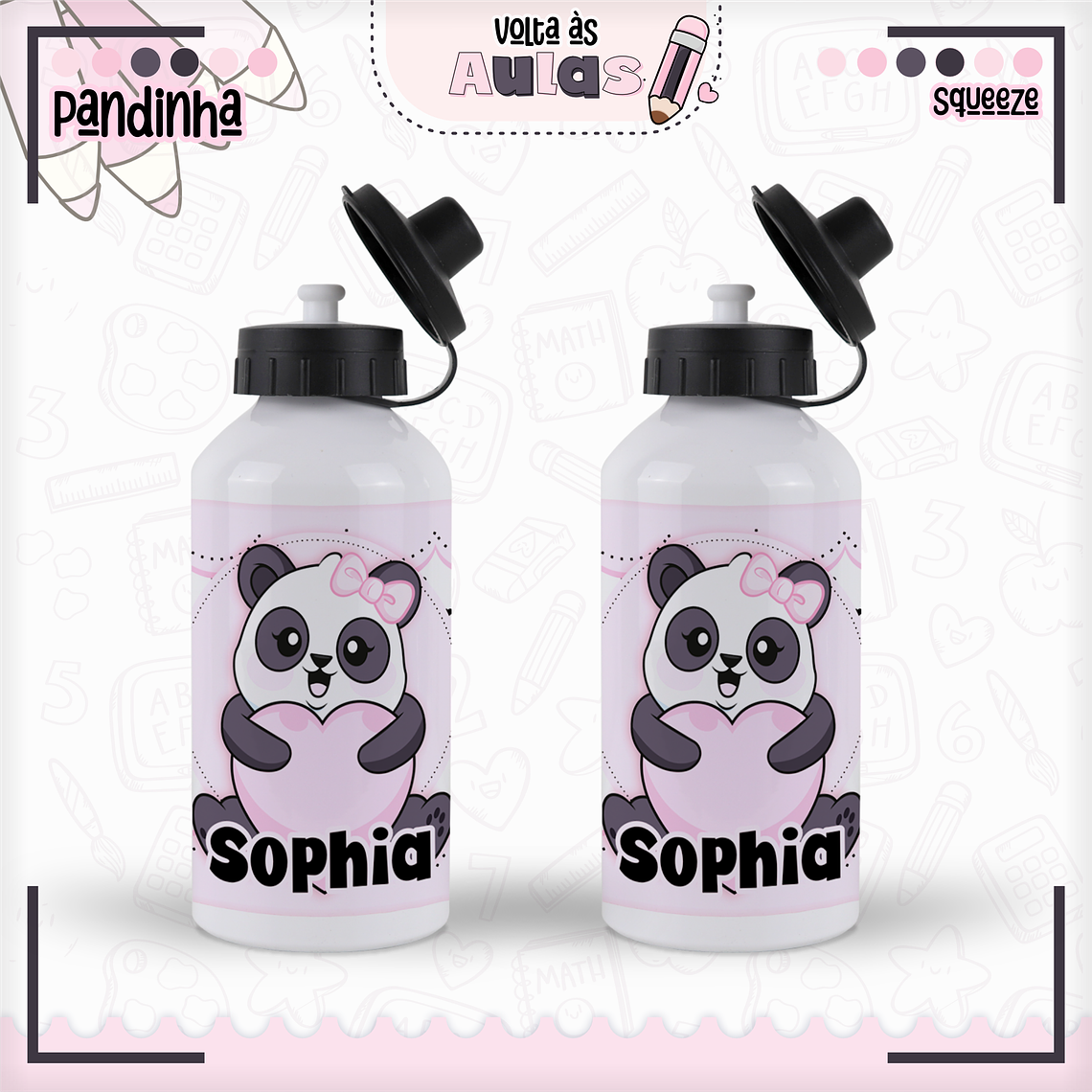 Arquivo Encadernação Kit Escolar - Pandinha 14