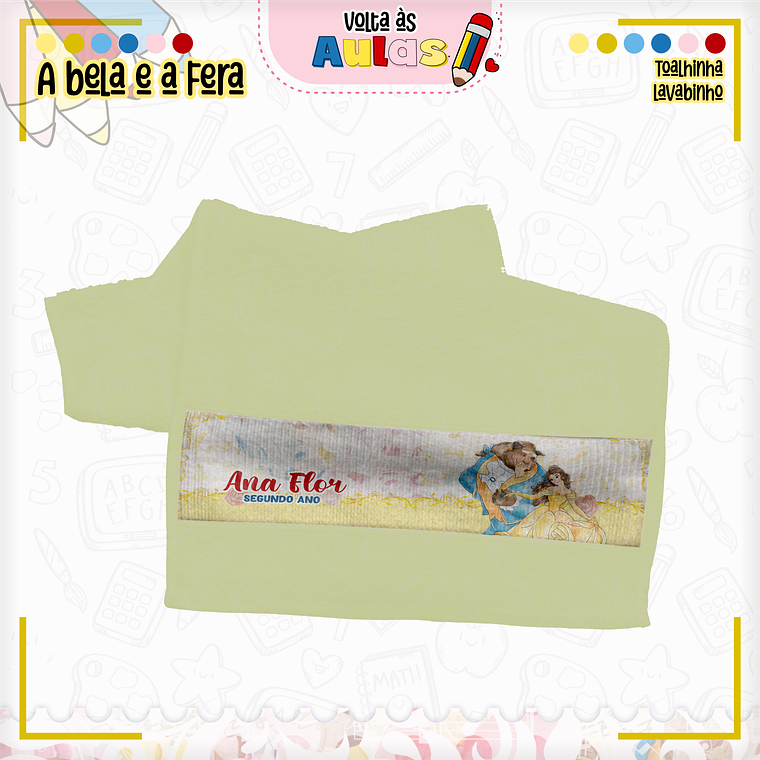 Arquivo Encadernação Kit Escolar - A Bela e a Fera 11