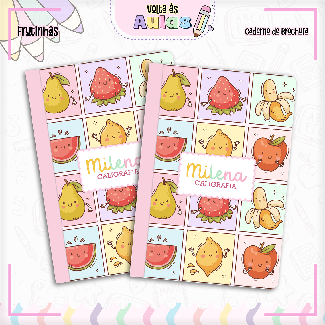 Arquivo Encadernação Kit Escolar - Frutinhas 3