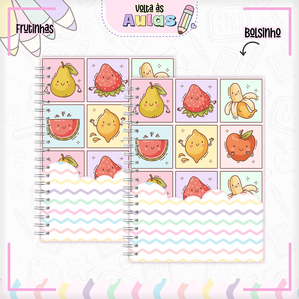 Arquivo Encadernação Kit Escolar - Frutinhas 7