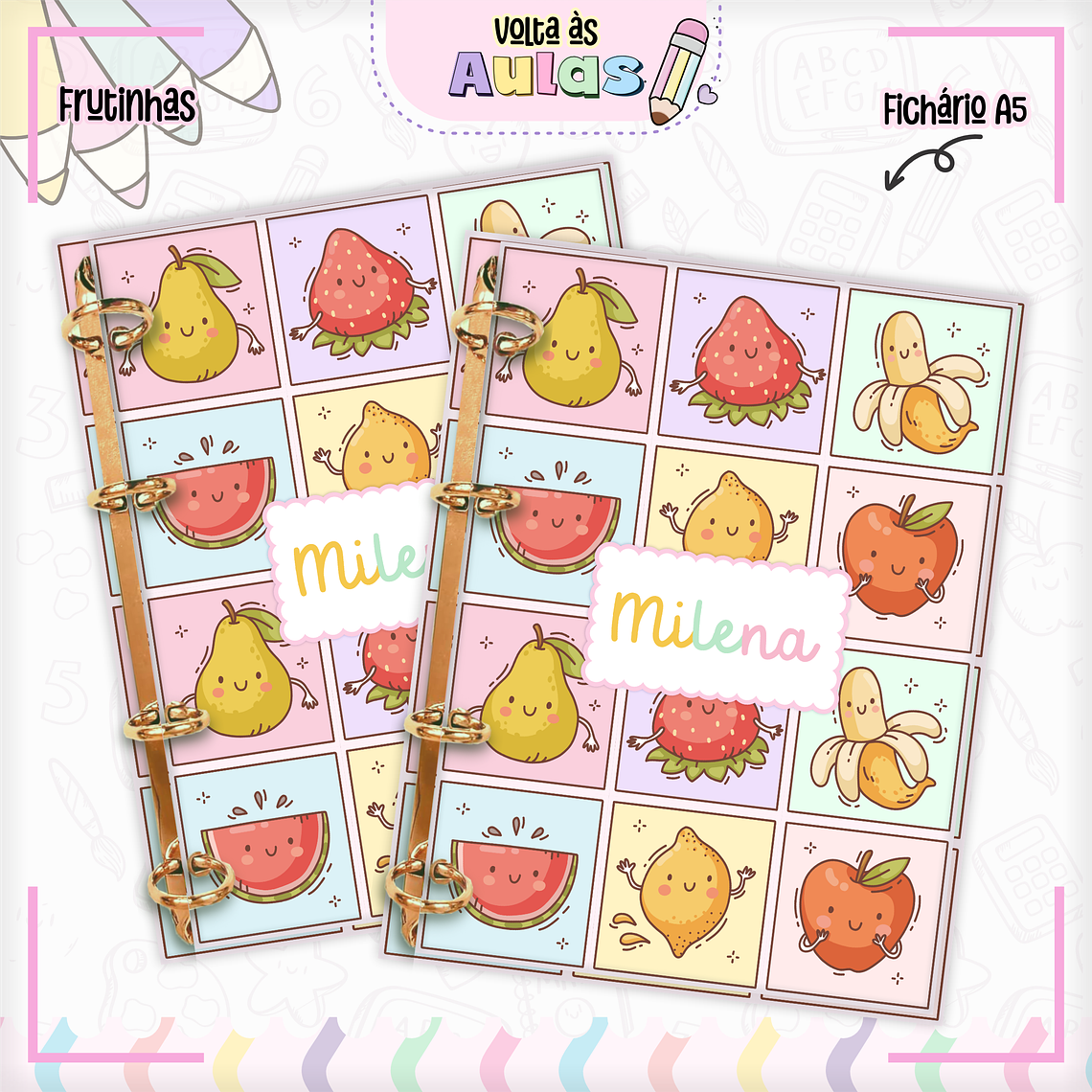 Arquivo Encadernação Kit Escolar - Frutinhas 8