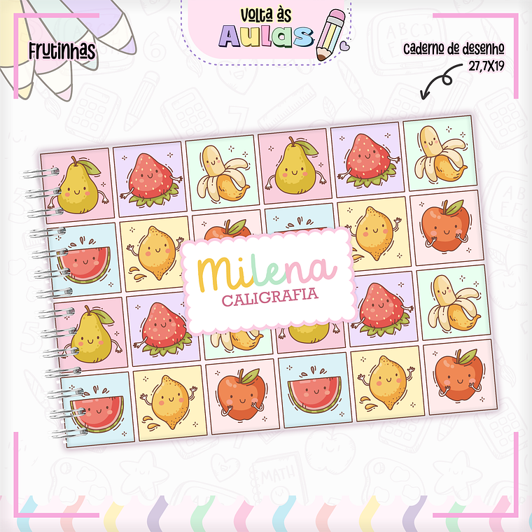 Arquivo Encadernação Kit Escolar - Frutinhas 10
