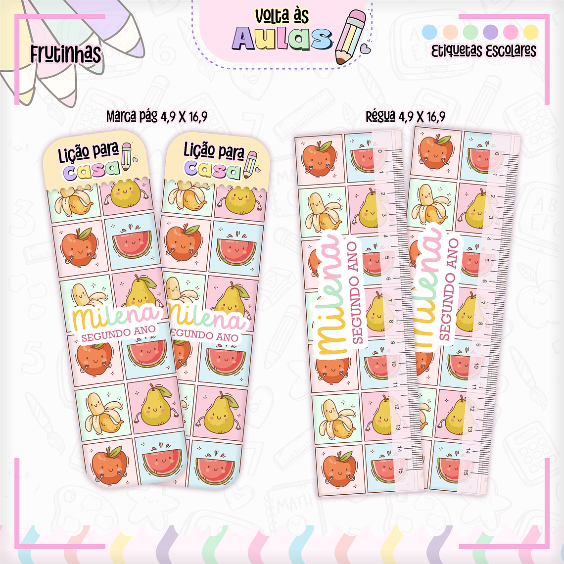 Arquivo Encadernação Kit Escolar - Frutinhas 13