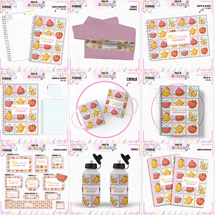 Arquivo Encadernação Kit Escolar - Frutinhas