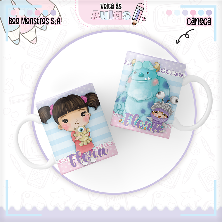 Arquivo Encadernação Kit Escolar - Monstros S.A 4