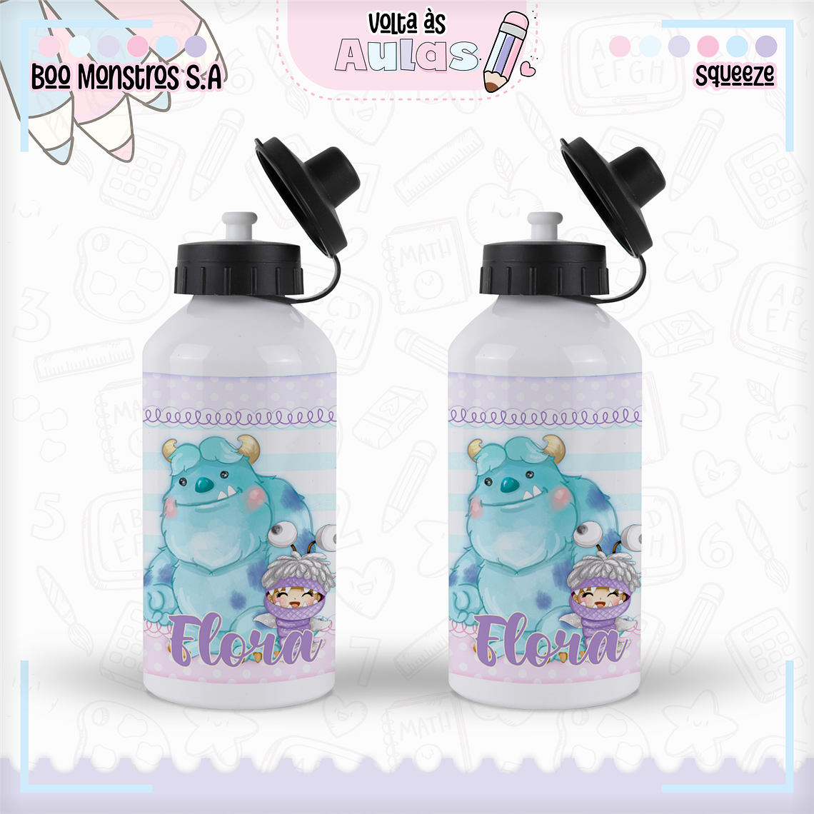 Arquivo Encadernação Kit Escolar - Monstros S.A 13