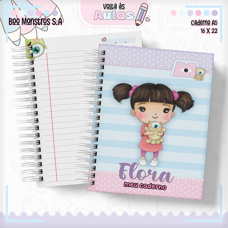 Arquivo Encadernação Kit Escolar - Monstros S.A 16