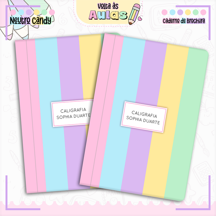 Arquivo Encadernação Kit Escolar - Neutro Candy  5
