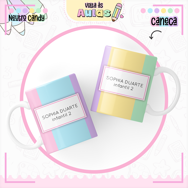 Arquivo Encadernação Kit Escolar - Neutro Candy  9