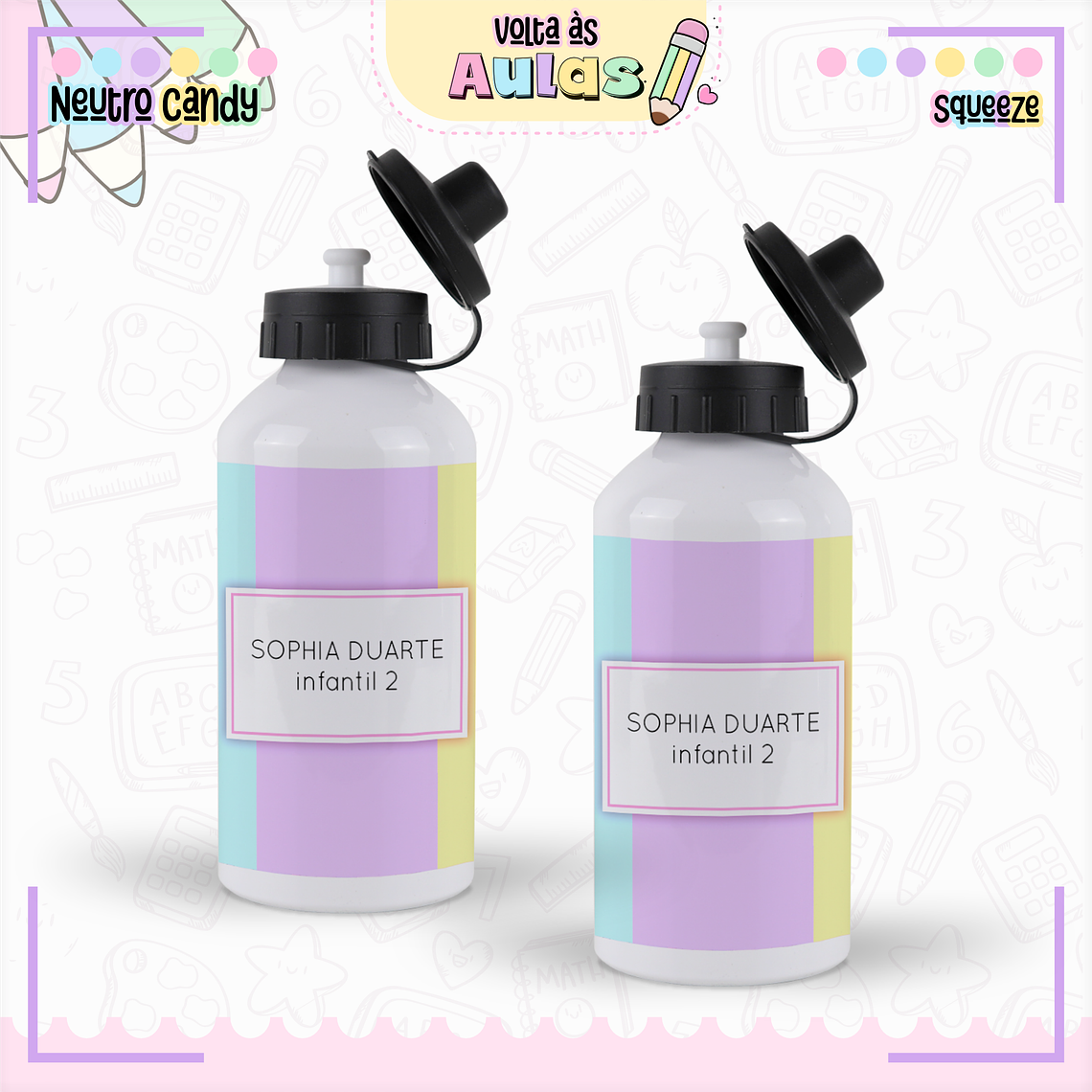 Arquivo Encadernação Kit Escolar - Neutro Candy  14