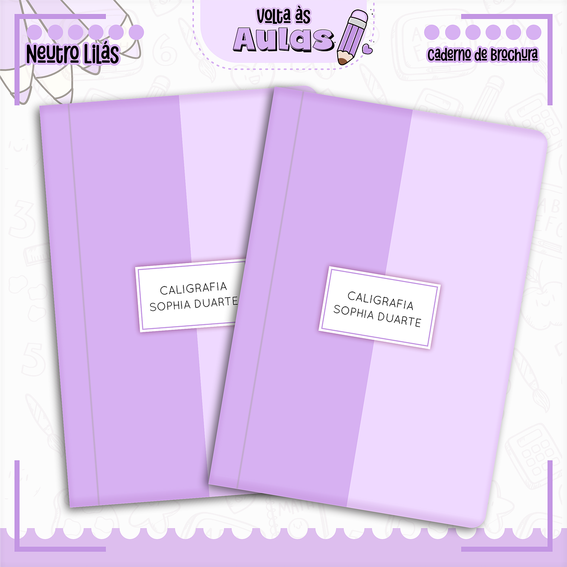 Arquivo Encadernação Kit Escolar - Lilás 5