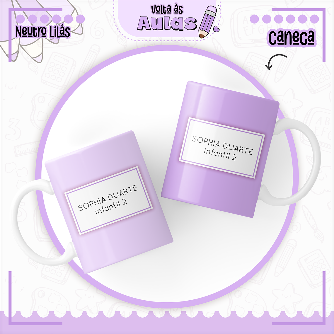 Arquivo Encadernação Kit Escolar - Lilás 7