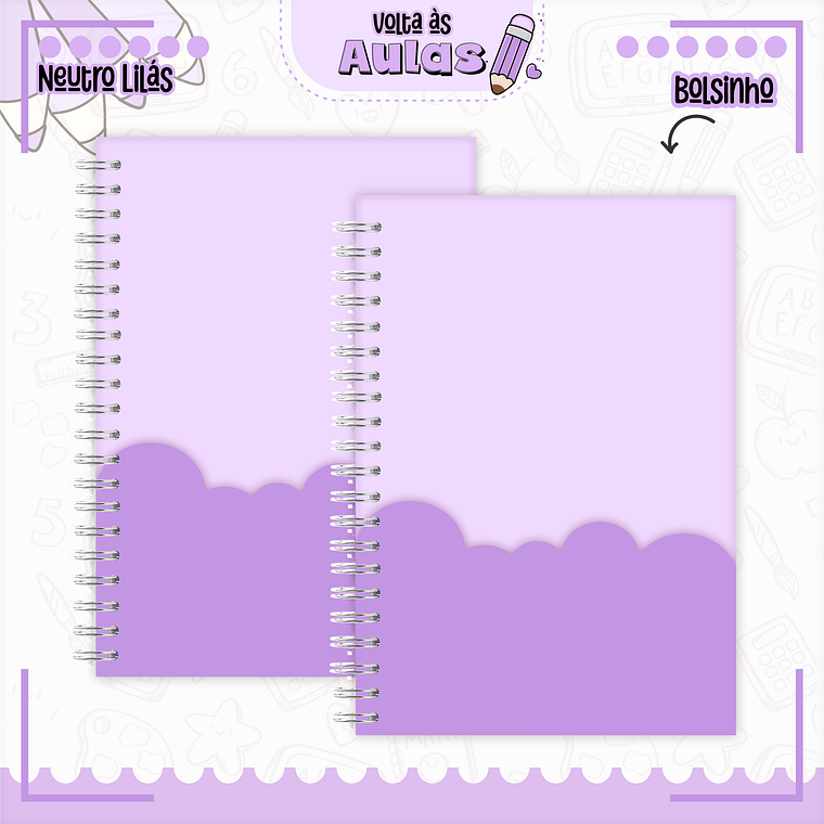 Arquivo Encadernação Kit Escolar - Lilás 8