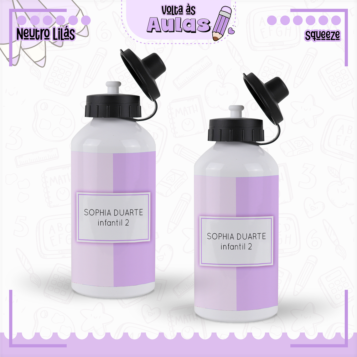 Arquivo Encadernação Kit Escolar - Lilás 9