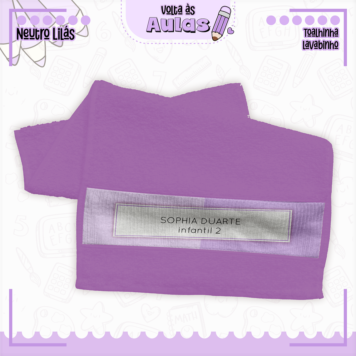 Arquivo Encadernação Kit Escolar - Lilás 16