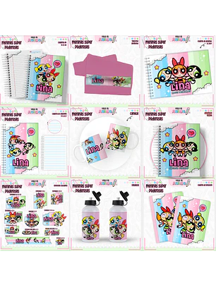Arquivo Encadernação Kit Escolar - Super Poderosas
