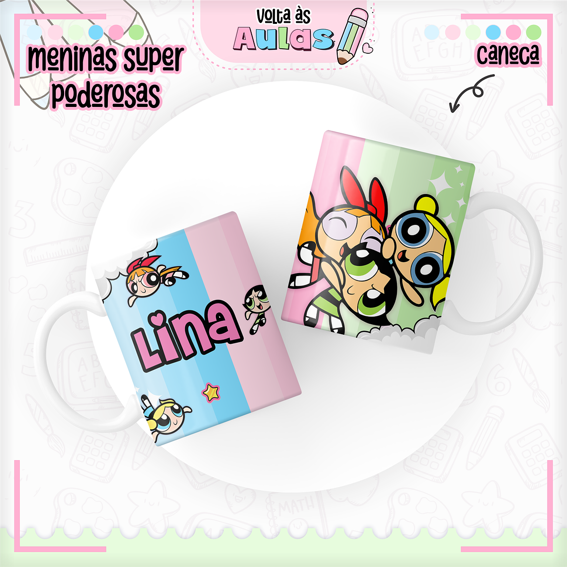 Arquivo Encadernação Kit Escolar - Super Poderosas 16