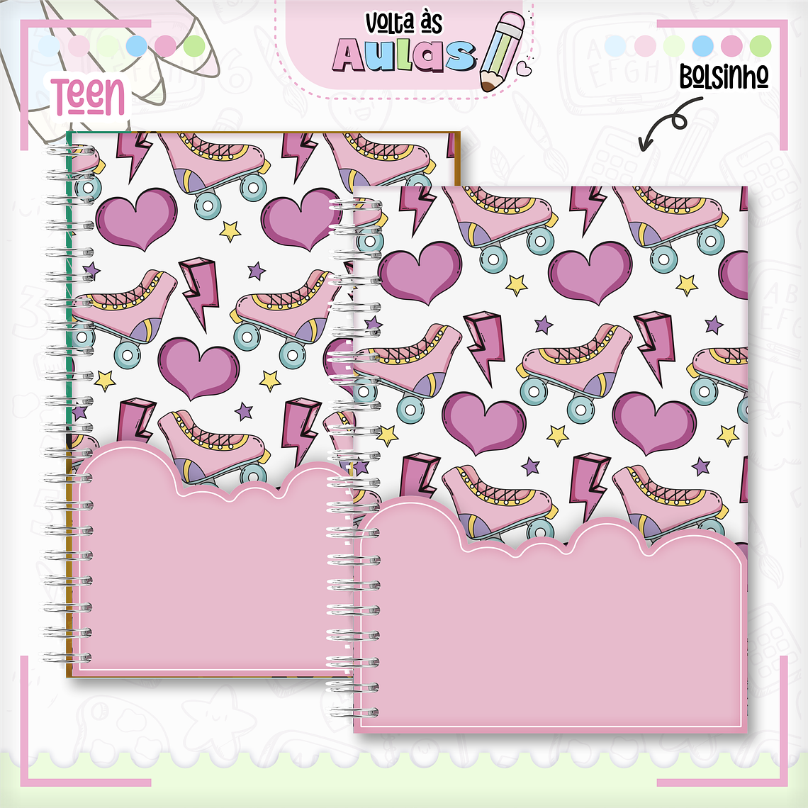 Arquivo Encadernação Kit Escolar - Teen Meninas  4