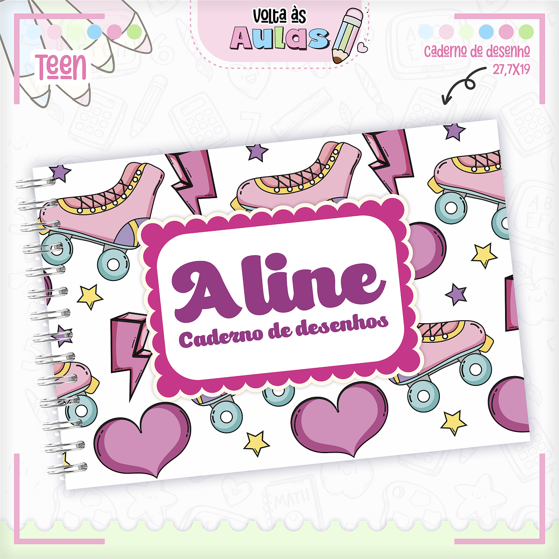 Arquivo Encadernação Kit Escolar - Teen Meninas  5