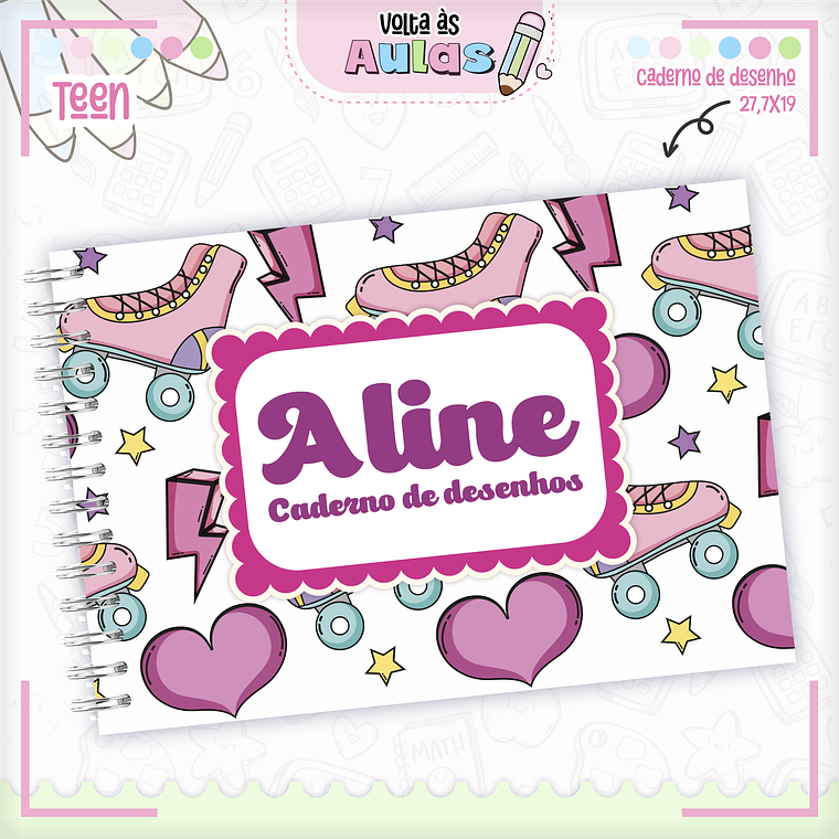 Arquivo Encadernação Kit Escolar - Teen Meninas  5