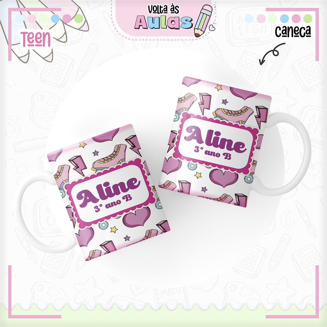 Arquivo Encadernação Kit Escolar - Teen Meninas  6