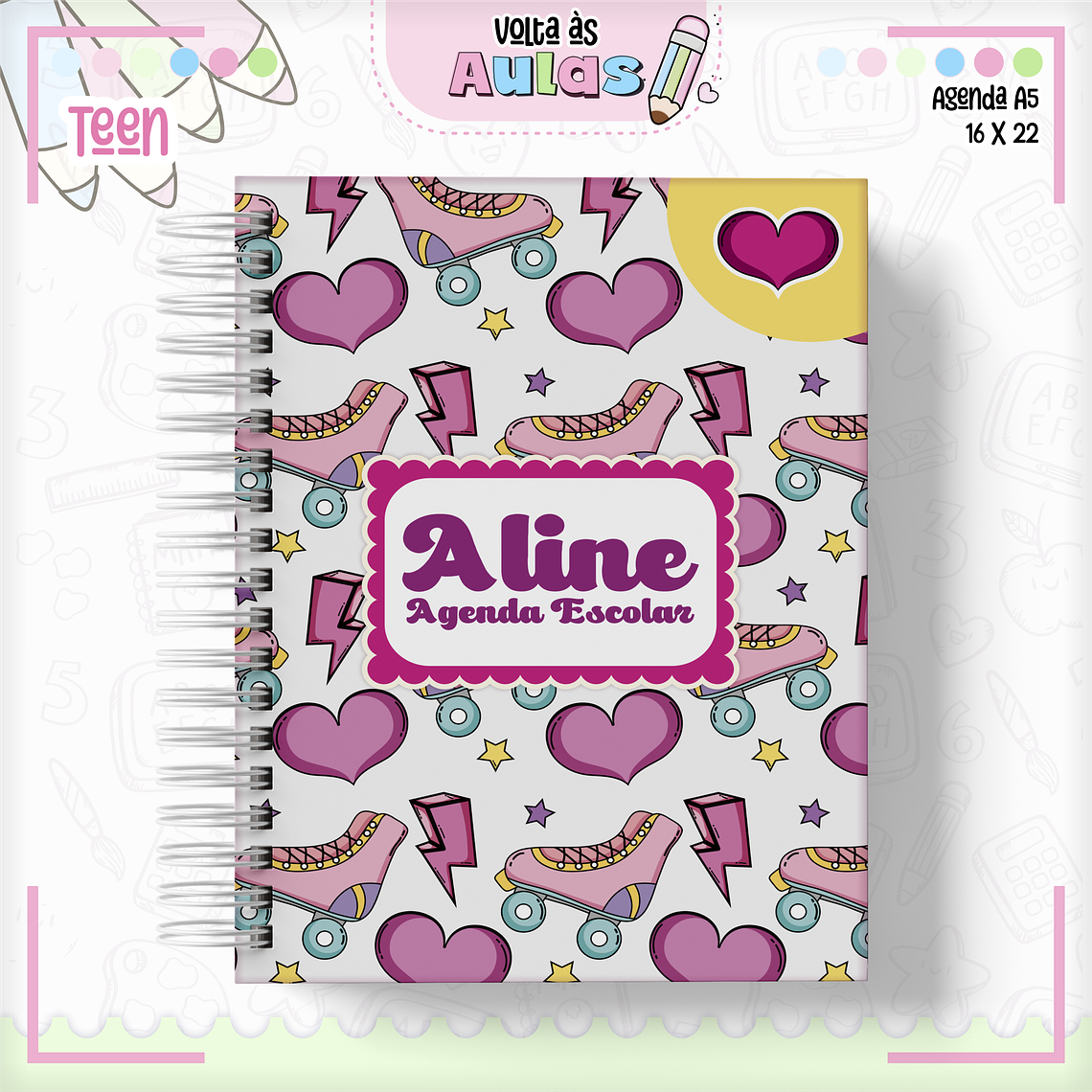 Arquivo Encadernação Kit Escolar - Teen Meninas  10