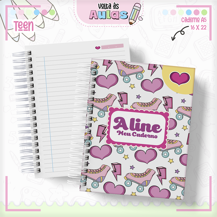 Arquivo Encadernação Kit Escolar - Teen Meninas  13