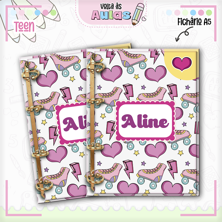 Arquivo Encadernação Kit Escolar - Teen Meninas  15