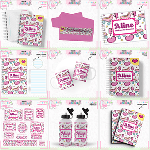 Arquivo Encadernação Kit Escolar - Teen Meninas 