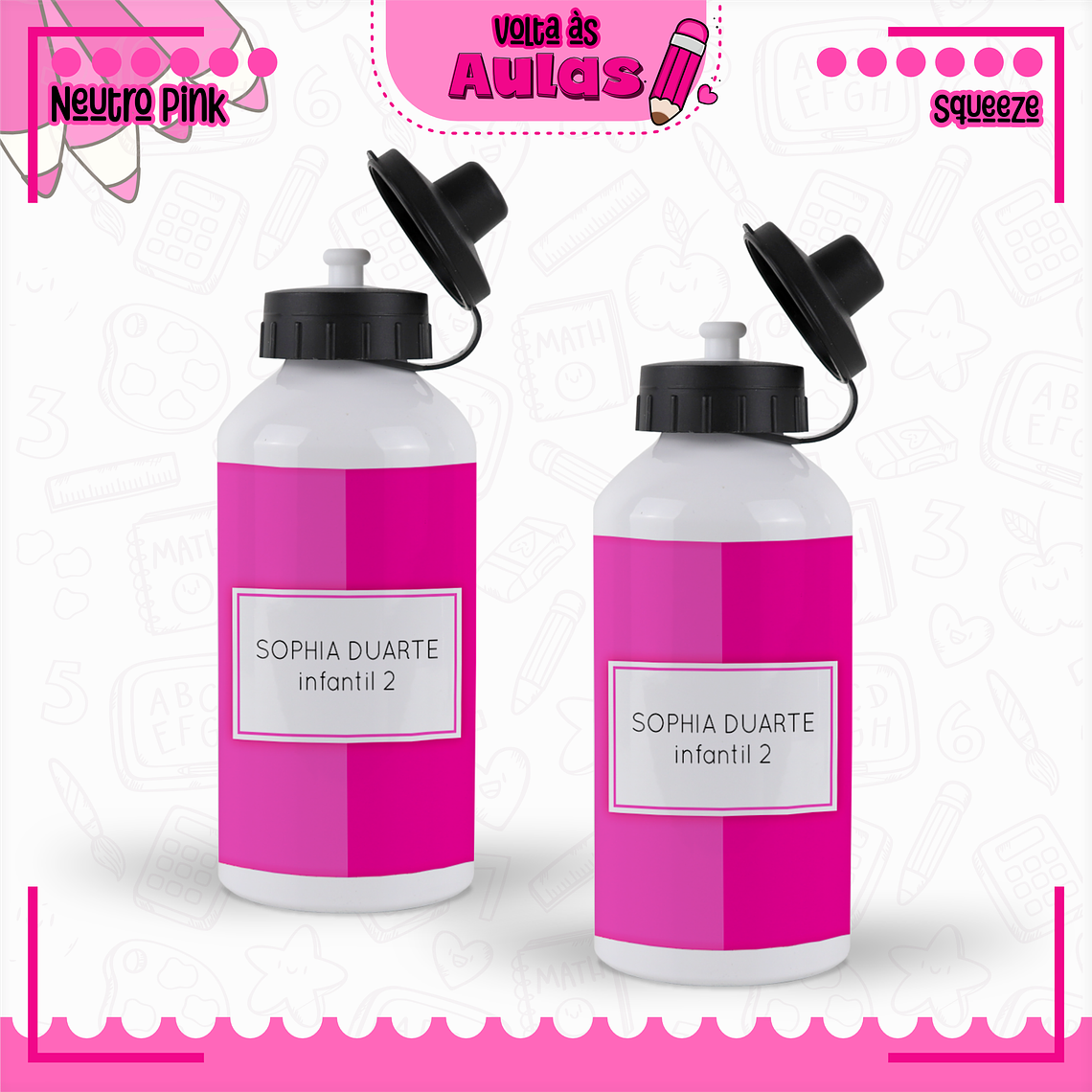 Arquivo Encadernação Kit Escolar - Neutro Pink 8