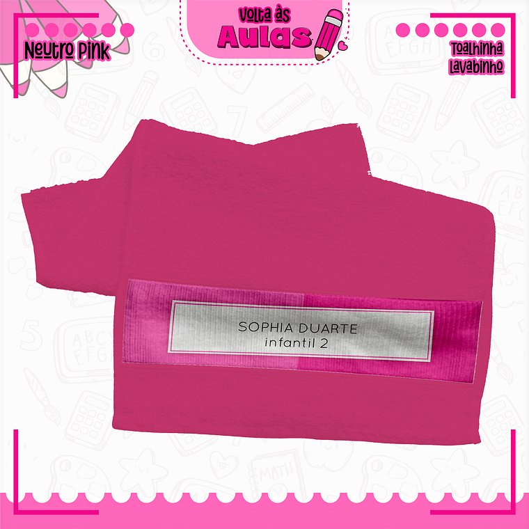 Arquivo Encadernação Kit Escolar - Neutro Pink 14
