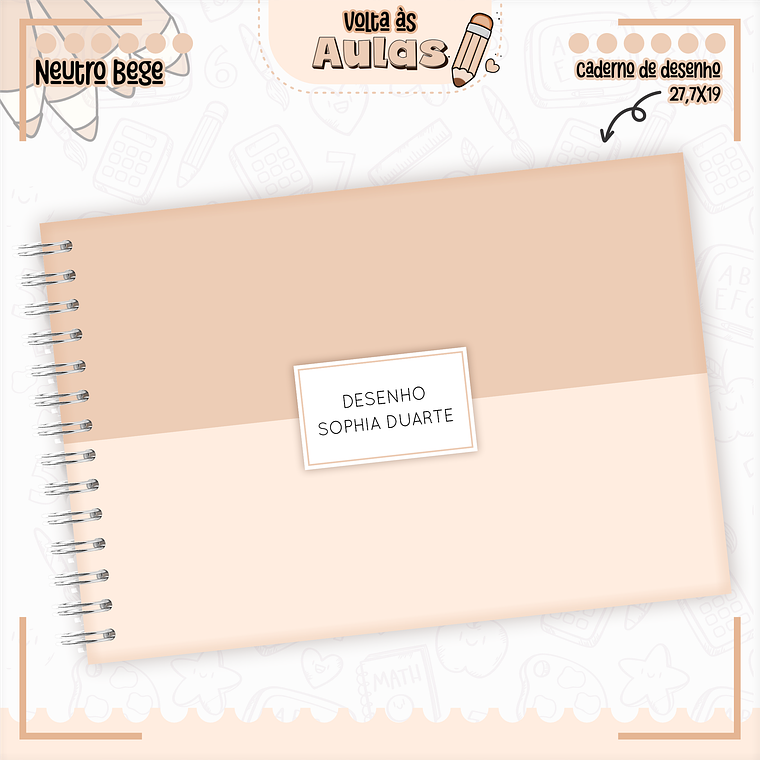 Arquivo Encadernação Kit Escolar - Neutro Bege 5