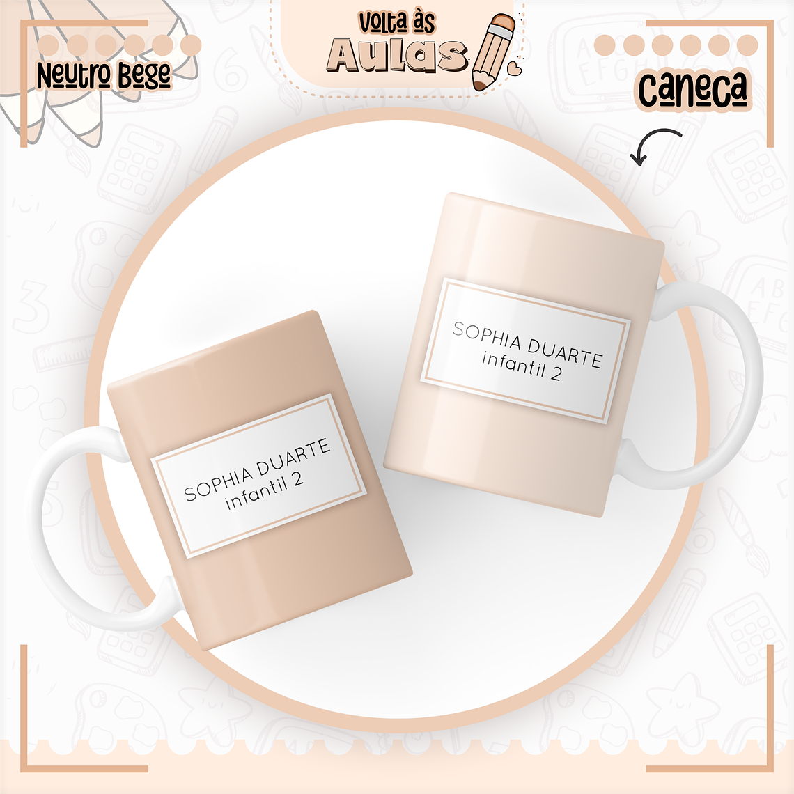 Arquivo Encadernação Kit Escolar - Neutro Bege 11