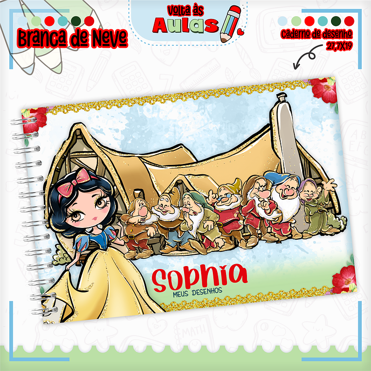 Arquivo Encadernação Kit Escolar - Branca de Neve 6