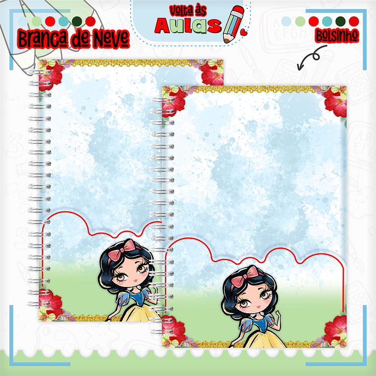 Arquivo Encadernação Kit Escolar - Branca de Neve 8