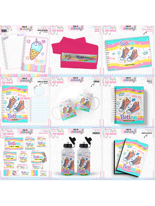 Arquivo Encadernação Kit Escolar - Teen Menina 