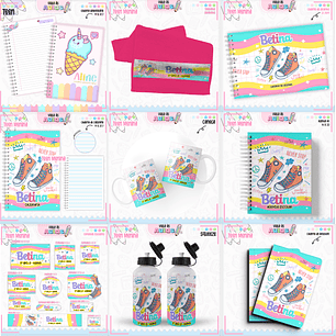 Arquivo Encadernação Kit Escolar - Teen Menina 