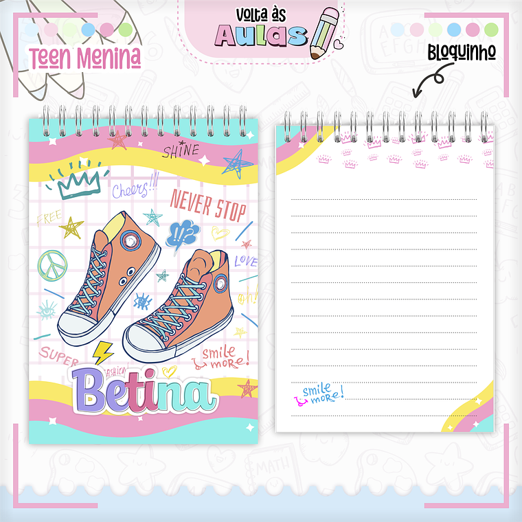Arquivo Encadernação Kit Escolar - Teen Menina  4